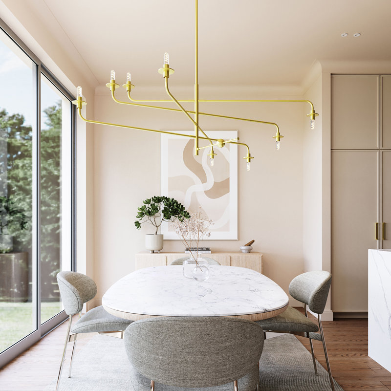 Atelier Contemporary 60" Brass and Glass Pendant Light