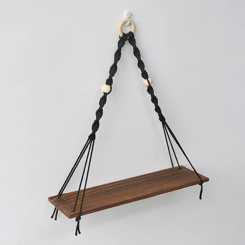 Comegno 2 Piece Wood Bracket Shelf
