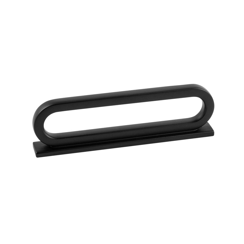 Corsa Collection Designer Pull  - Contemporary Hardware for Drawers & Cabinets, 3 3/4", Matte Black