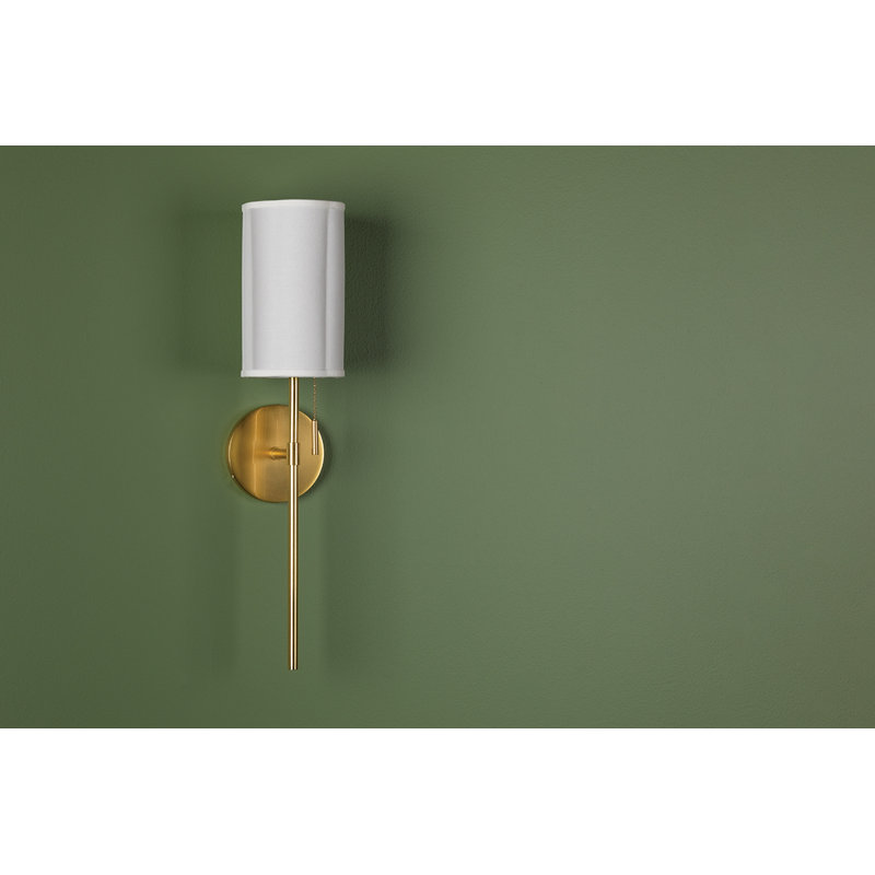 Fawn 1 Light Wall Sconce, Aged Brass