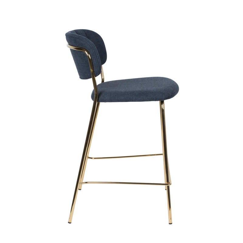 Jolien 26'' Counter Stool, Gold/Blue, Blue