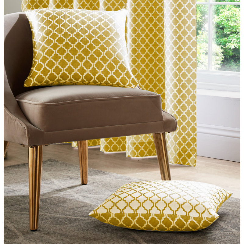Dareece Cotswold Cushion Covers with Filler Pads, 45 cm H x 45 cm W x 15 cm D, Ochre