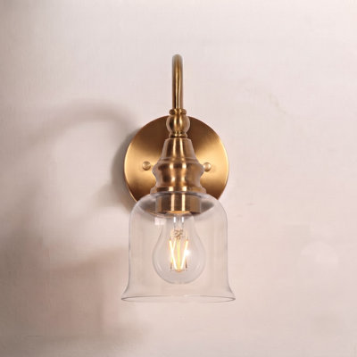 Cassiel 1- Light Dimmable Elegant Bell Glass Wall Sconce