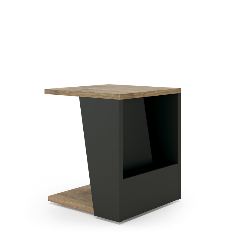 Table de bout Sevki, Noyer / noir