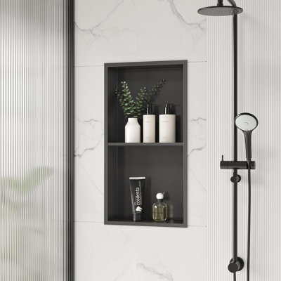 Niche de douche en acier inoxydable 24 po x 12 po