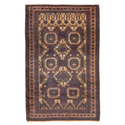 Tapis gris Teimani 3 pi 1 po x 4 pi 10 po