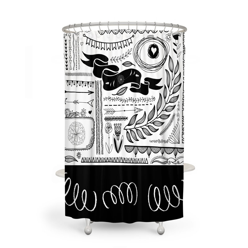 Abstract Shower Curtain, 72" H x 70" W