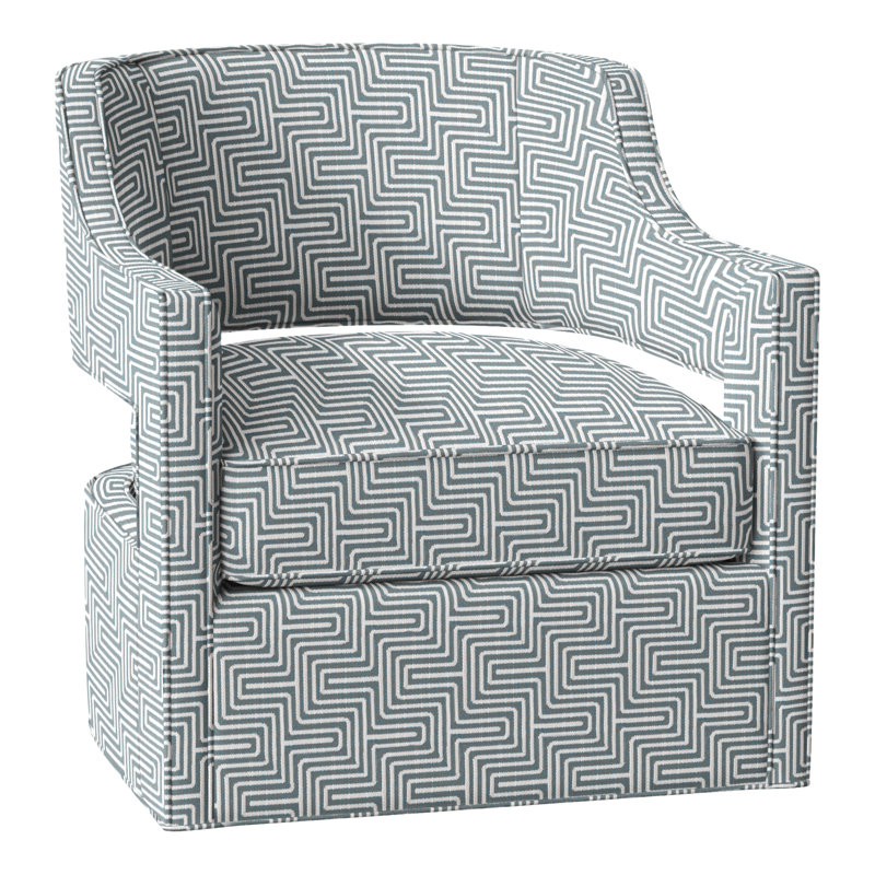 Phoebe 29.5" W Swivel Armchair, Perigold Key Figure Twilight