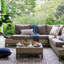 Fleur 4 Piece Rattan Sectional Seating Group with Cushions