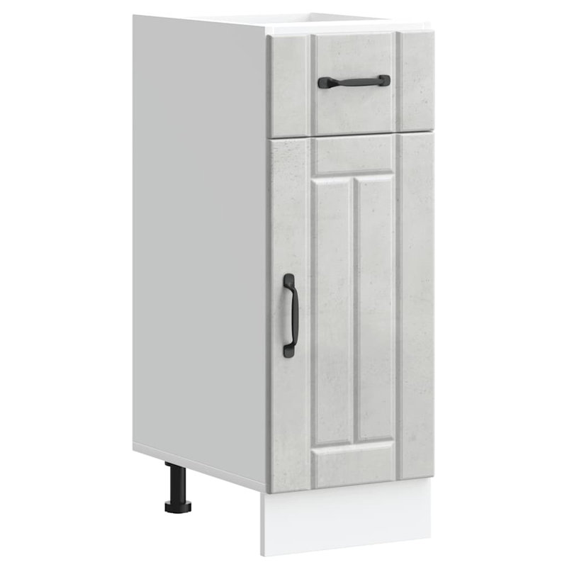 Kitchen Base Cabinet Lucca Engineered Wood, Concrete Grey