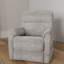 Fauteuil relevable moelleux en tissu colombe Lucie