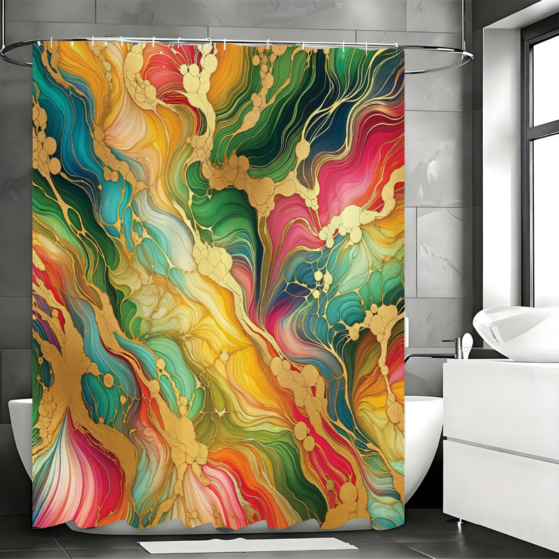 Shower Curtains with Hooks Included