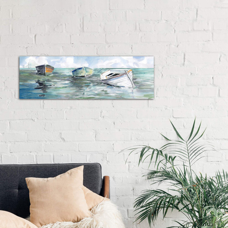 Caught At Low Tide I by Carol Robinson - Wrapped Canvas Panoramic Painting, 121.92 cm H x 40.64 cm W x 1.91 cm D