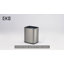 Poubelle à couvercle ouvert 2,6 gallons / 10 L EKO Laguna - Poubelle moderne en acier inoxydable mat avec panier intérieur amovible pour la salle de bain, la chambre à coucher et le bureau-113544969
