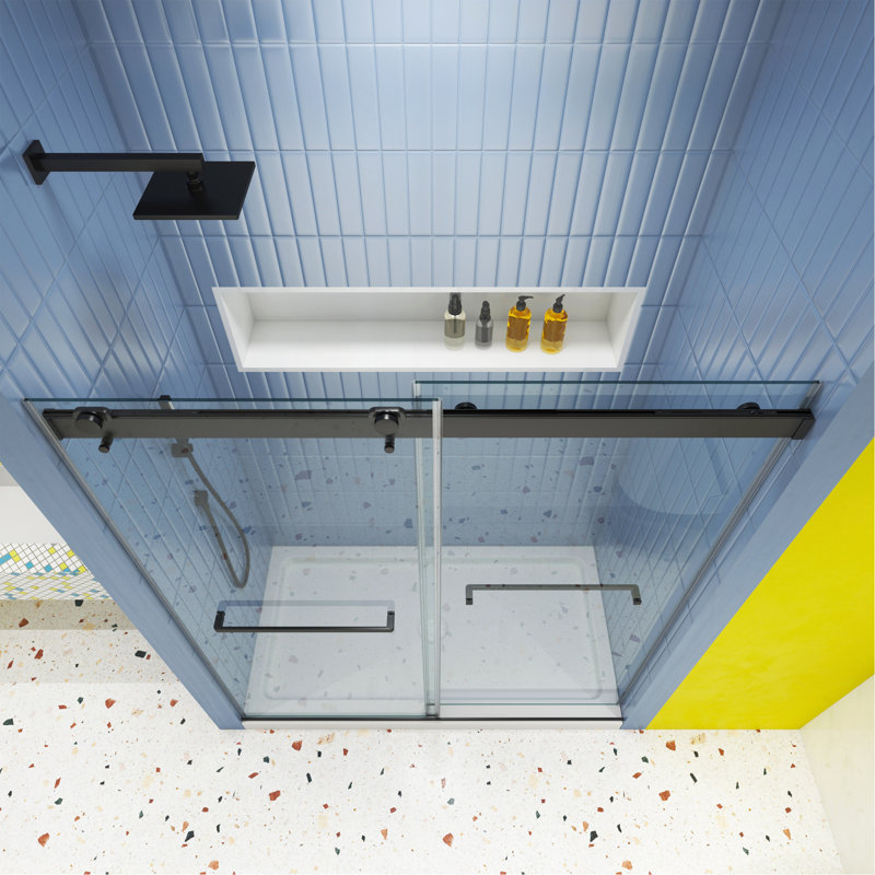 Bypass Shower Door, Matte Black