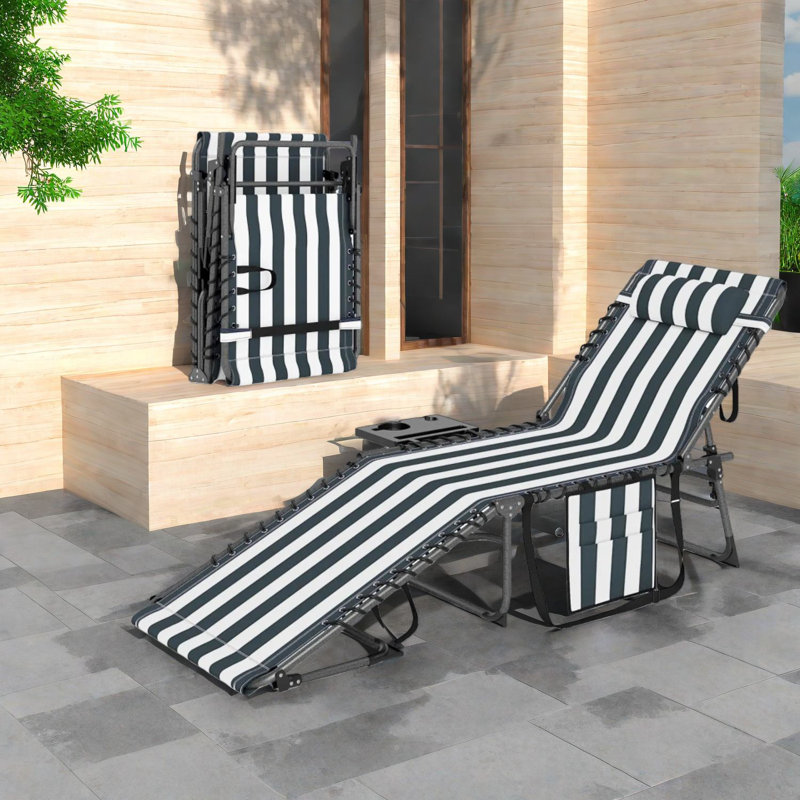 Adjustable Steel Patio Chaise Lounge, Modern Comfort For Outdoor