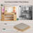 59.1" Fluted Wood Makeup Vanity Desk With Mirror And Led Lights, Large Vanity Dressing Table, 8 Drawers, 2 Glass Cabinets, With Charging Station, Oak-1797571268