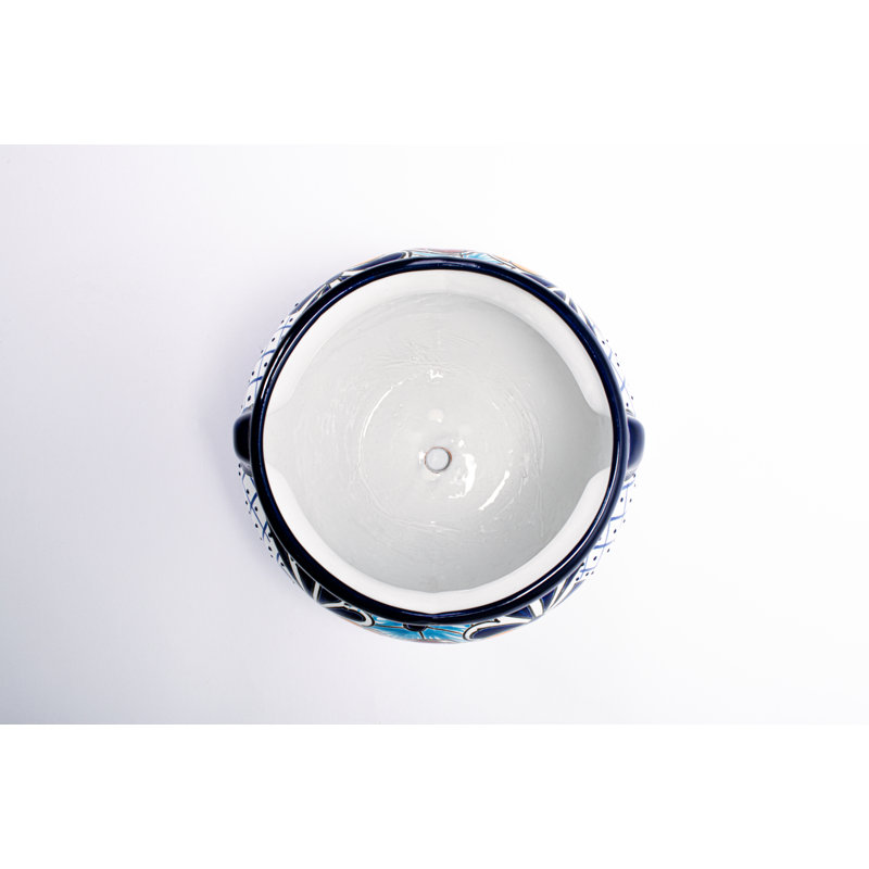 12 po Bleu floral Talavera Chata