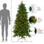 Arbre de Noël artificiel 7,5 pi avec lumières et baies mixtes pré-éclairées-2069837228