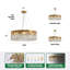 Lustre rond en cristal de luxe 24 po doré
