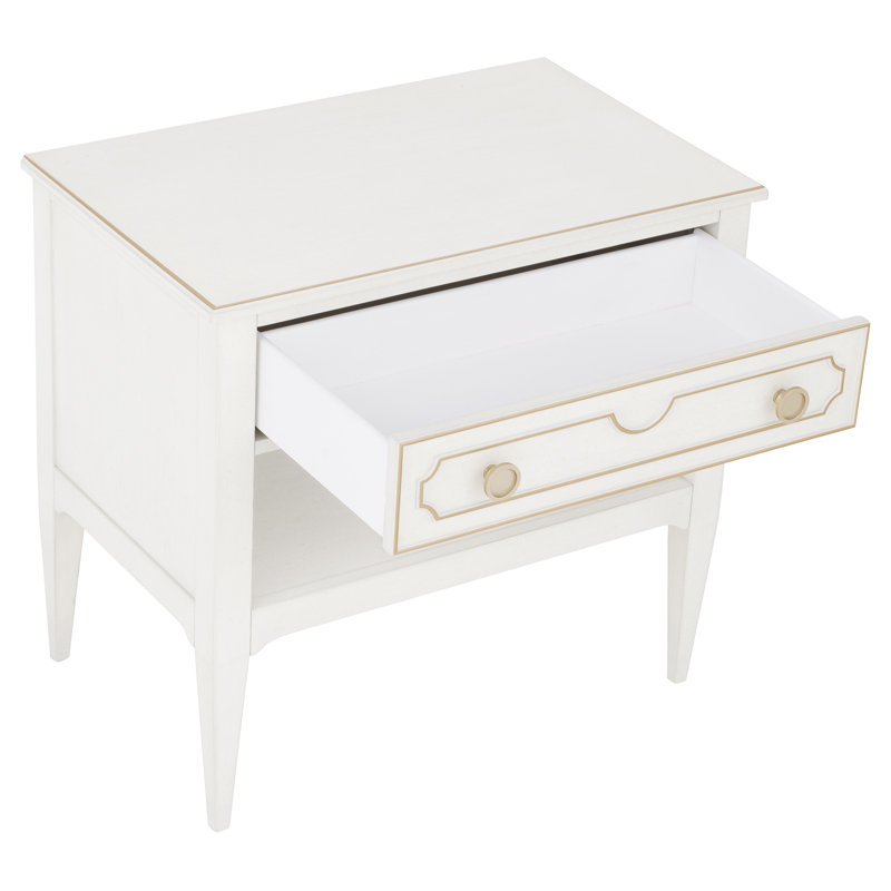 1 table de chevet, Lin / or antique
