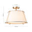 Linen Blend Drum Semi Flush Mount