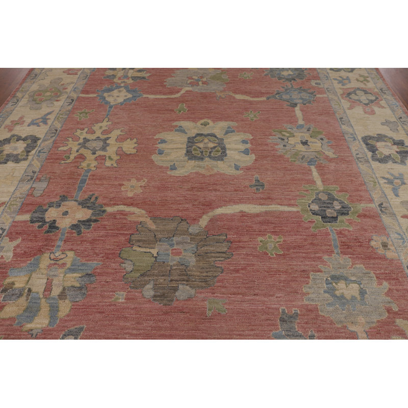 Vegetable Dye Oushak Turkish Area Rug 10