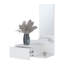 Coiffeuse flottante blanche avec miroir inclus