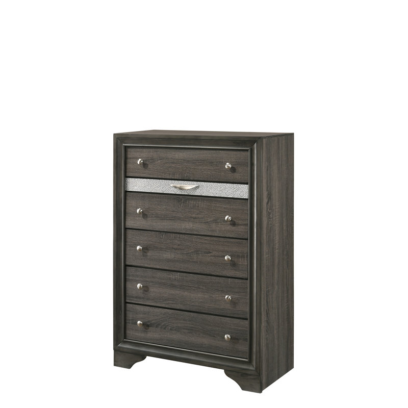 Commode à finition grise Naima, Gris