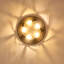 Plafonnier encastré industriel 5 lumières mat-136391567-136391568