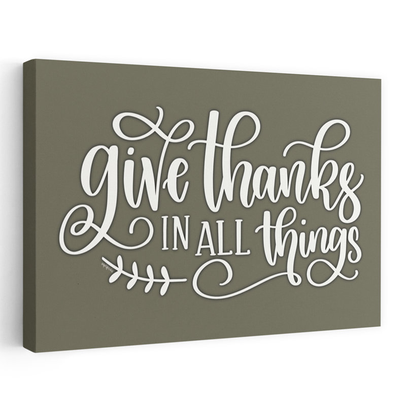 Donner des mercis - campagne moderne, gratitude, gratitude, écriture, typographie, feuillage vert, encouragement, art religieux inspirant