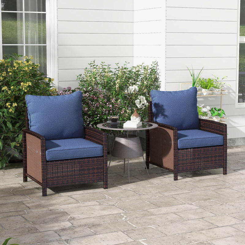 Ensemble de 4 coussins et coussins de dossier de chaise de patio, ensemble de remplacement de siège, ensemble de coussins pour meubles de jardin extérieurs,