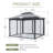 12 pi. L 12 pi. D Pavillon de jardin à toit souple avec double toit en fer-114479694-114479692
