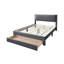 Mobilier de chambre à coucher contemporain de style contemporain en velours côtelé avec tiroir et rangement-358565750