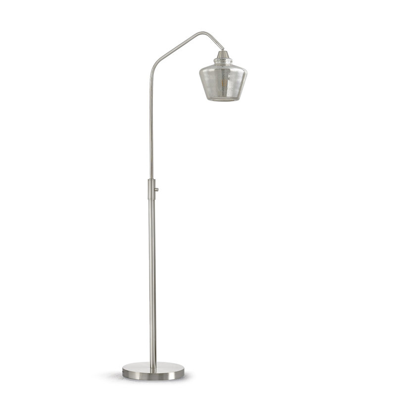 Fatos 66'' Accent Floor Lamp, Mercury, Brushed Nickel