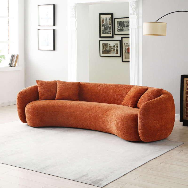 Canapé de salon Shaleine, Mélange de polyester orange