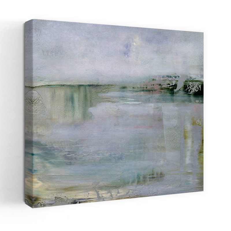 Sanctuary Bay 6, art contemporain abstrait lavande, H 18 po x l 18 po