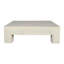 Table basse contemporaine en bois massif blanc délavé
