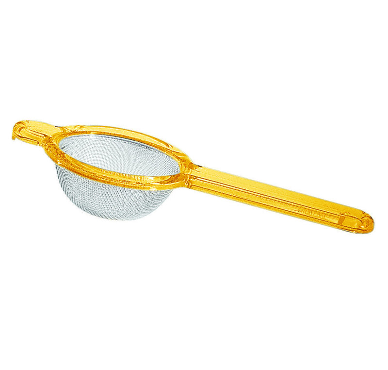 Guzzini Latina Acrylic Small Stainless Steel Food Strainer, 3" H x 13.5" W x 6.5" D, Green