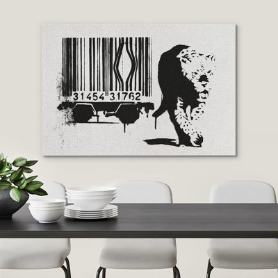 Banksy, code à barres et léopard