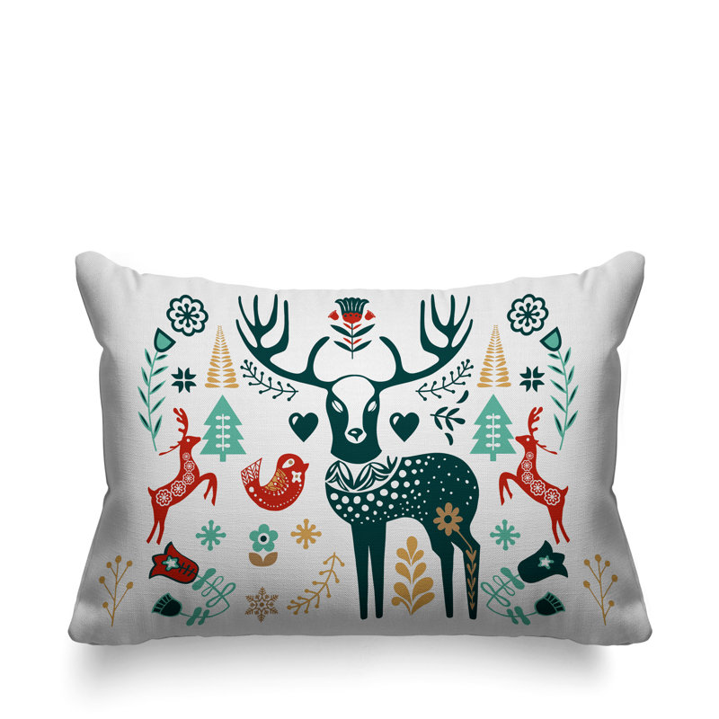 Coussin décoratif intérieur / extérieur Scandinavian Christmas, Vert