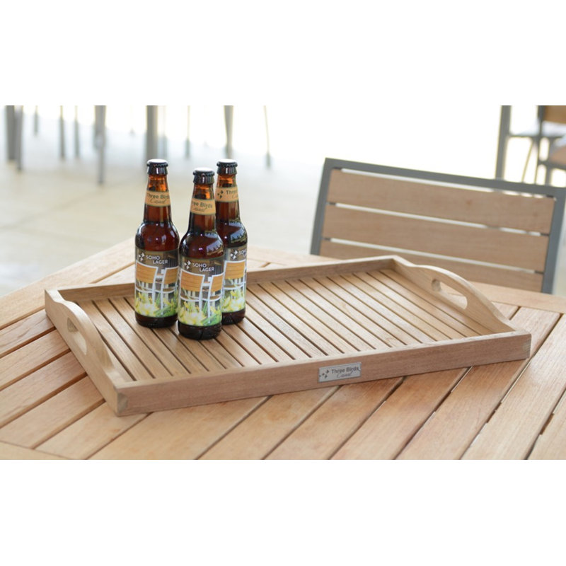 Teak Wood Outdoor Serving Tray