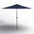Jericho 96" Market Umbrella with Solar-Powered LEDs - Navy-1124638264