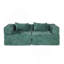 Canapé à compression, canapé-lit de plancher convertible à structure fixe, causeuse modulaire sans os sans causeuse, tissu chenille, pour salon, vert foncé-1033344366
