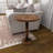 Brown Mango Wood Floral Handmade Intricately Carved Side End Accent Table with Turned Base-1016462155