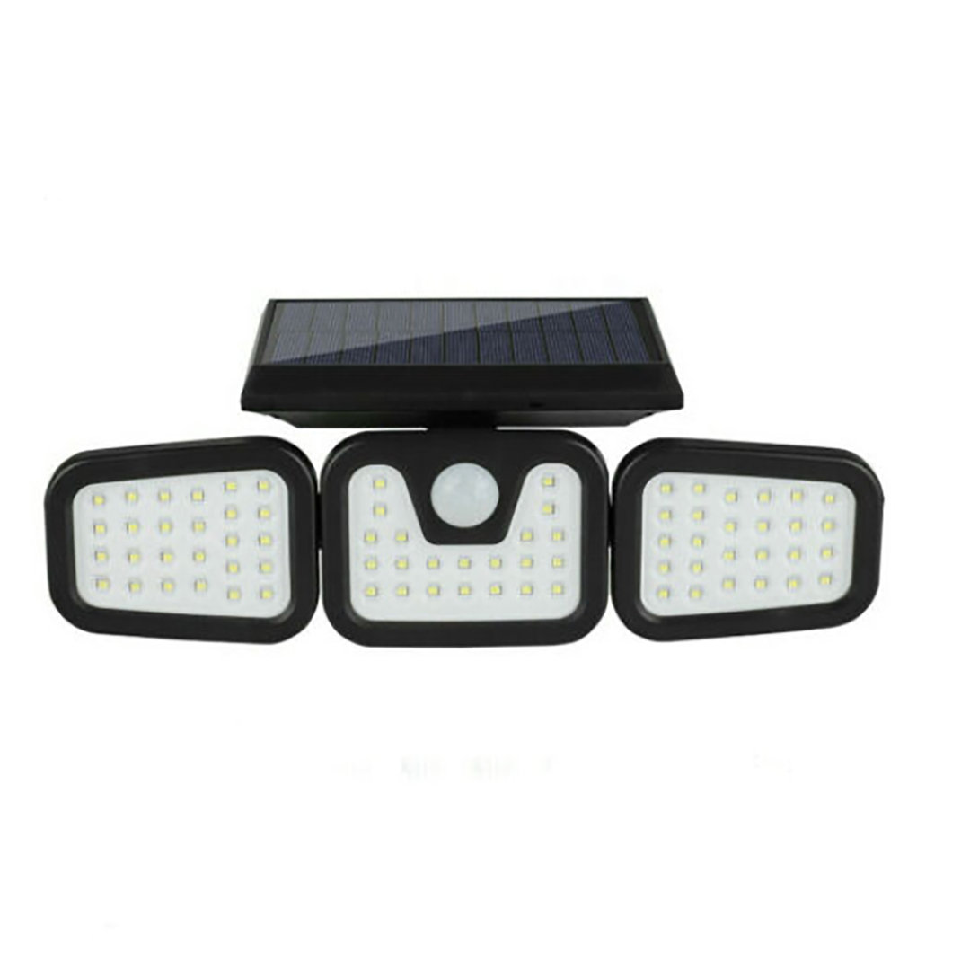 3 - Head LED Solar Powered Dusk to Dawn Outdoor Security Area Light with Motion Sensor BTY