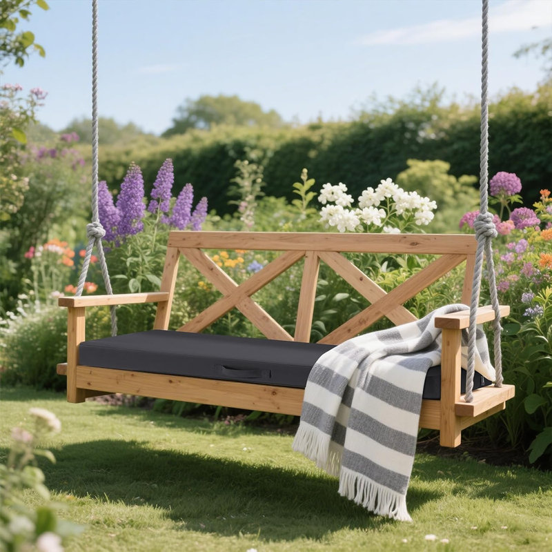 Outdoor Bench Cushion Waterproof Fade Resistant Patio Furniture Cushions With Handle For Sofa And Chair