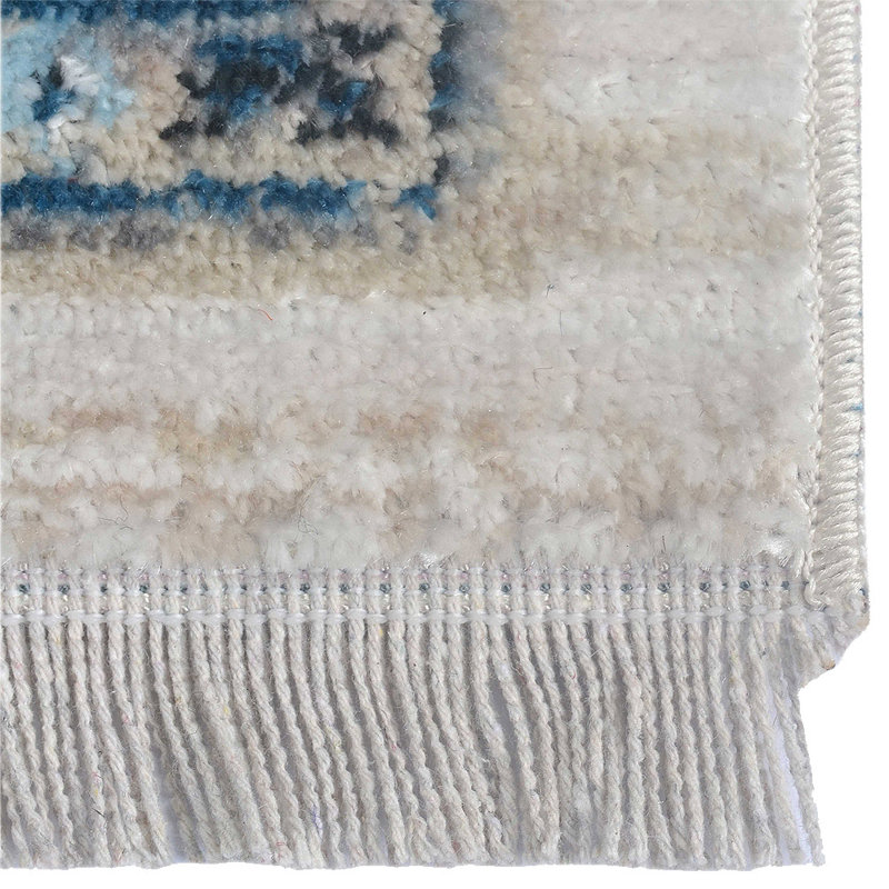 Tapis en polyester Beier faits à la machine - Multicolore, conception orientale, Rectangle 3 pi 11 po x 5 pi 10 po