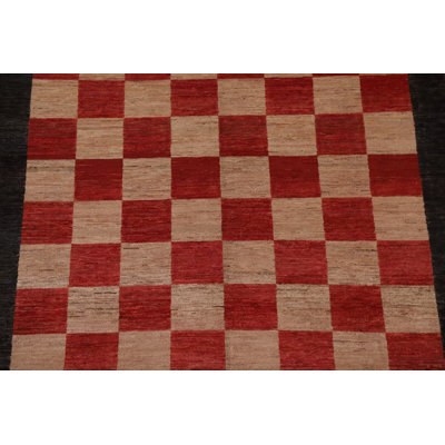Tapis damier moderne Gabbeh 6 x 10