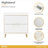 Palm Gate Nightstand - Cloud White